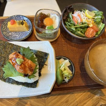 Takenaka - Uni onigiri set with unlimited miso soup - Japanese Near Me - Vancouver, British Columbia Takenaka - Uni onigiri set with unlimited miso soup - Japanese Near Me - Vancouver, British Columbia