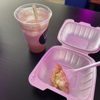 Gravewave Coffee - In hindsight, I should've taken the photo before I started eating the donut.  At least, this way, you get to see the pistachio filling. - Coffee & Tea Near Me - Redondo Beach, California