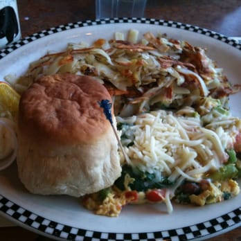 Black Bear Diner - Grants Pass - Shasta scramble with hash browns and a biscuit. I'm convinced the first ingredient of the biscuits is dreams. - American Near Me - Grants Pass, Oregon Black Bear Diner - Grants Pass - Shasta scramble with hash browns and a biscuit. I'm convinced the first ingredient of the biscuits is dreams. - American Near Me - Grants Pass, Oregon