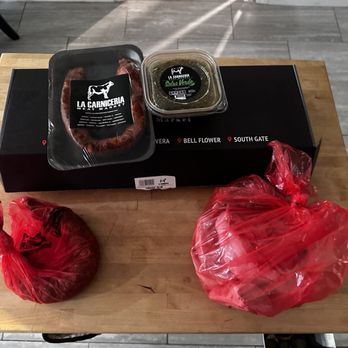 La Carniceria Meat Market - sausages in plastic bags - Meat Shops Near Me - Downey, California