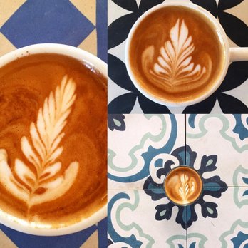 Coffee Lab - a cup of coffee with a leaf design - Coffee & Tea Near Me - Crested Butte, Colorado