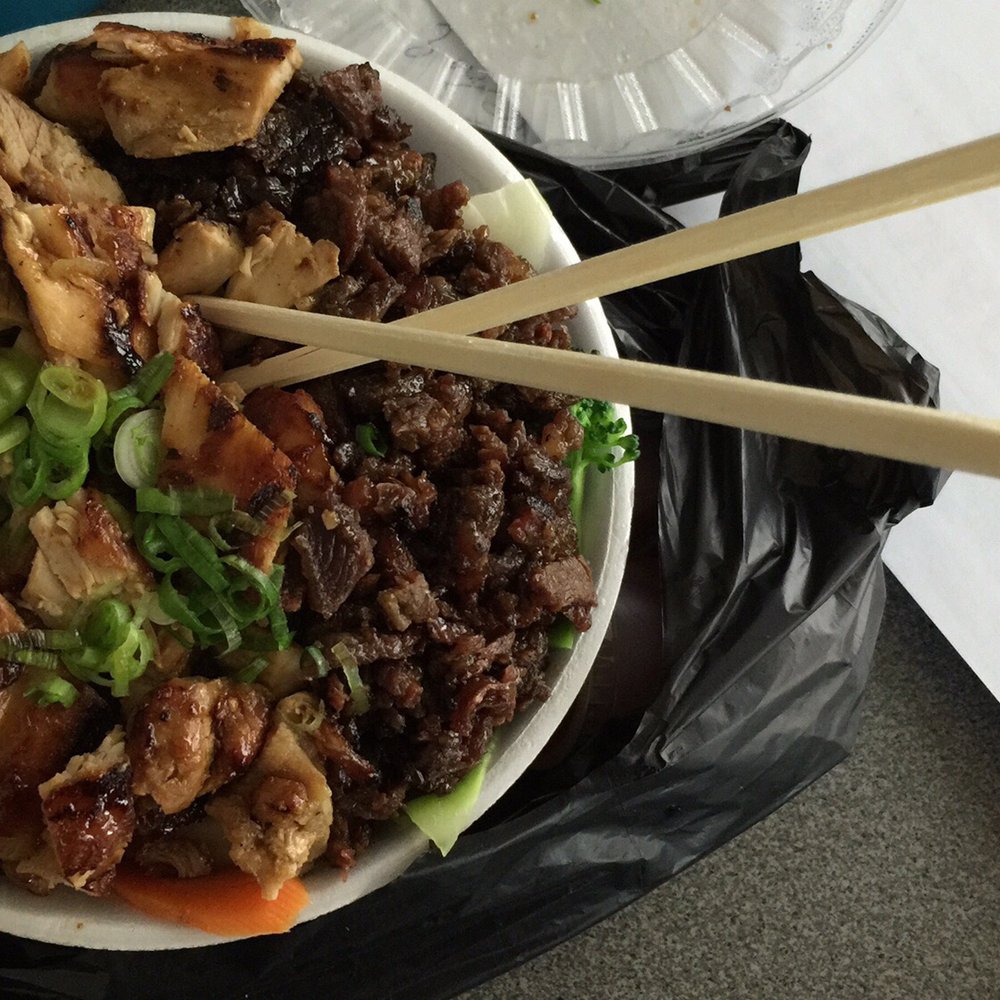 Genki Grill - Genki Bowl - chicken , beef, brown rice, and veggies. All perfect quantity! - Korean Near Me - Orange, California Genki Grill - Genki Bowl - chicken , beef, brown rice, and veggies. All perfect quantity! - Korean Near Me - Orange, California