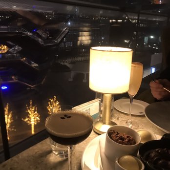 Queensyard - Expresso martini overlooking the Vessel - Modern European Near Me - New York, New York