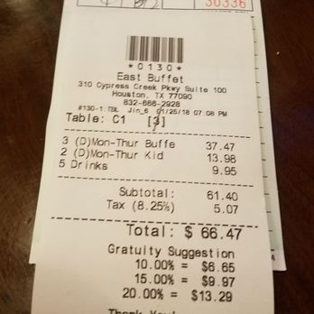 East Buffet - Expensive and disgusting. - Chinese Near Me - Houston, Texas