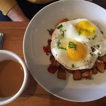 The Dapper Goose - Cajun chicken hash with a hot cup of coffee - New American Near Me - Buffalo, New York The Dapper Goose - Cajun chicken hash with a hot cup of coffee - New American Near Me - Buffalo, New York