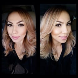 The Cutting Edge Hair & Nail Salon - Beautiful client going blond process
