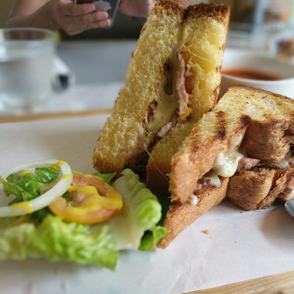 The Sunny Side Cafe - Bacon and mango grilled cheese. Awesome! Unfortunately, the soup and salad were meh. - Cafes Near Me - Malay, AKL The Sunny Side Cafe - Bacon and mango grilled cheese. Awesome! Unfortunately, the soup and salad were meh. - Cafes Near Me - Malay, AKL
