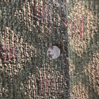 A Victory Inn & Suites - A nickel covered in who knows what.  Silly question to ask how housekeeping could miss this given the horrid condition of everything else - Hotels Near Me - Ann Arbor, Michigan