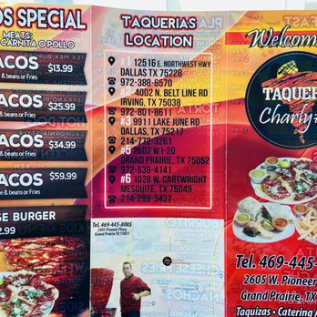 Taqueria Charly #4 - Menu - Mexican Near Me - Grand Prairie, Texas