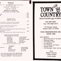 Town & Country Delicatessen & Catering - Menu Page 1