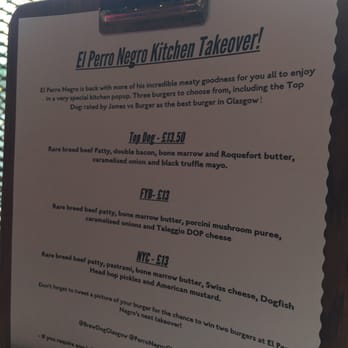 El Perro Negro - Menu - Burgers Near Me - Glasgow, GLG
