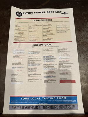 Menu photo 7 Flying Saucer Draught Emporium Memphis, TN