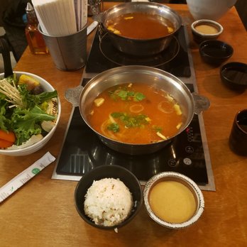 KOKUMI - unlimited veggies, rice , sesame sauce and tomatoes seafood soup - Hot Pot Near Me - Arcadia, California