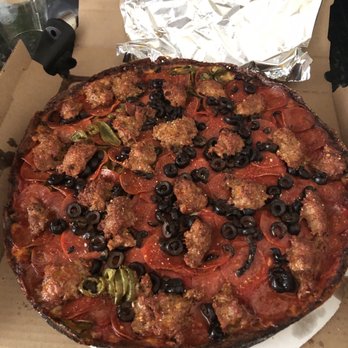 Pequod's Pizza - Sausage deep dish. - Pizza Near Me - Chicago, Illinois Pequod's Pizza - Sausage deep dish. - Pizza Near Me - Chicago, Illinois