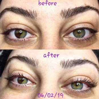 The Real Lash Lift - Immediate before & after - Eyelash Service Near Me