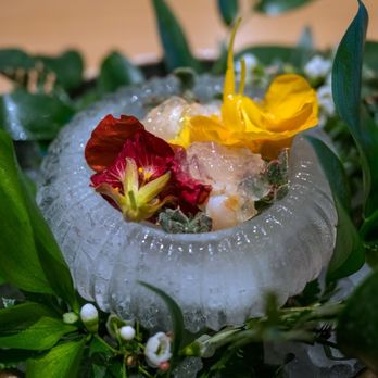 Lilo - Spiny lobster with ice plant and edible flowers - Seafood Near Me - Carlsbad, California