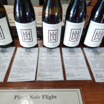 Kristin Hill Winery - Pinot Noir Flight - Wineries Near Me - Amity, Oregon