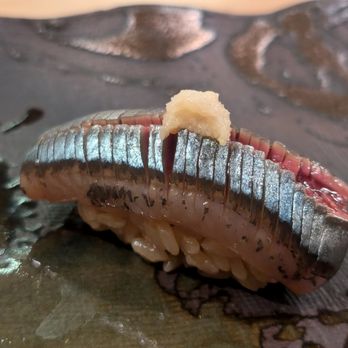 Sushi Sonagi - Sanma (秋刀魚) / pike mackerel - Hokkaido  Only available for about a month a year, this sanma was amazingly fresh & delicious. - Sushi Bars Near Me - Gardena, California