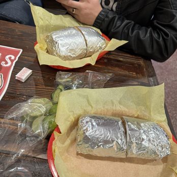 Tortas Chingonas - Torta de Asada (up), Burrito de Labio (bottom) - Mexican Near Me - Paramount, California Tortas Chingonas - Torta de Asada (up), Burrito de Labio (bottom) - Mexican Near Me - Paramount, California