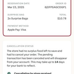 Order cancelled. Order cancelled.