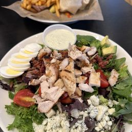 Cobb salad and the buffalo chicken wrap Cobb salad and the buffalo chicken wrap