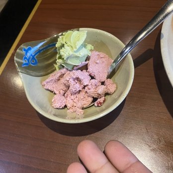 Tokyo House - I asked for green tea and red bean and THIS is what the lady brought out to me. Why so cheap with this tiny bowl of ice cream! - Sushi Bars Near Me - Little Rock, Arkansas Tokyo House - I asked for green tea and red bean and THIS is what the lady brought out to me. Why so cheap with this tiny bowl of ice cream! - Sushi Bars Near Me - Little Rock, Arkansas