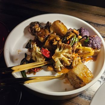 Night Rooster - Kung pao tofu and cauliflower - Chinese Near Me - Dallas, Texas Night Rooster - Kung pao tofu and cauliflower - Chinese Near Me - Dallas, Texas