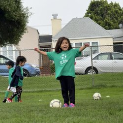 SF Tots - My daughter, the girliest of girly, loves soccer!