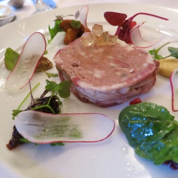 Restaurant August - Pate of local pork (house made pickles and marmalades with toasted brioche) - New American Near Me - New Orleans, Louisiana Restaurant August - Pate of local pork (house made pickles and marmalades with toasted brioche) - New American Near Me - New Orleans, Louisiana