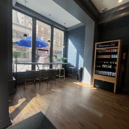Window seat opposite the counter