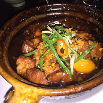 Bistro D'indochine - Thit kho = pork (&a quail eggs) in salty caramel sauce. Addictive when eaten with rice. Rating: Very Good. - Vietnamese Near Me - Paris, 75