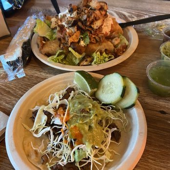 Taco Chelo - Sonoran Taco (front) and Flamingo with chicken - Tacos Near Me - Phoenix, Arizona