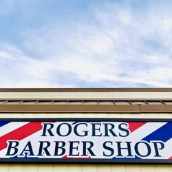 Roger's Barber Shop - Roger's Barber Shop signage...