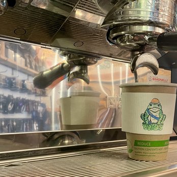 Toads - a cup of coffee on a coffee machine - Coffee & Tea Near Me - Grand Ledge, Michigan
