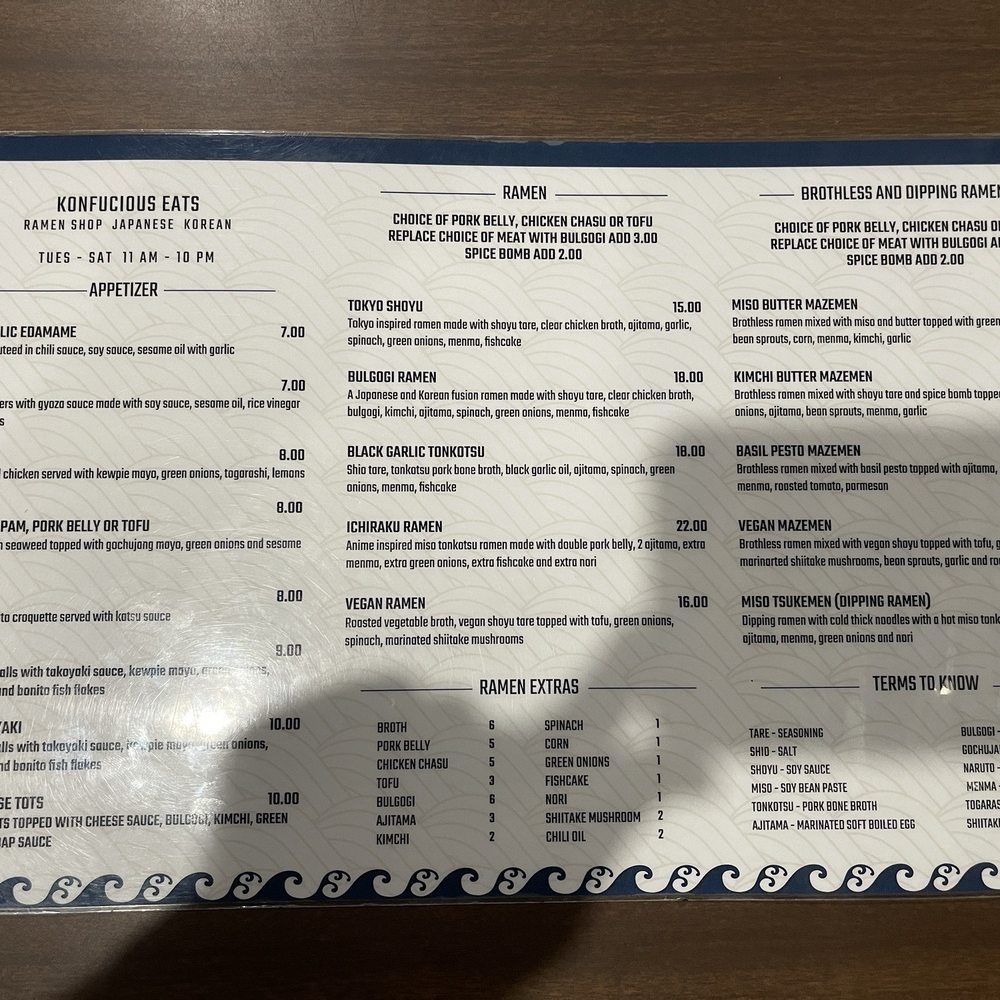 Konfucious Eats - Menu - Ramen Near Me - Modesto, California Konfucious Eats - Menu - Ramen Near Me - Modesto, California