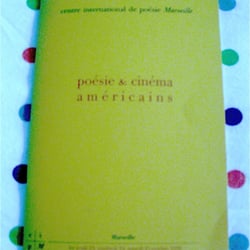 C.I.P.M Centre International Poésie Marseille - "Poésie et Cinéma"