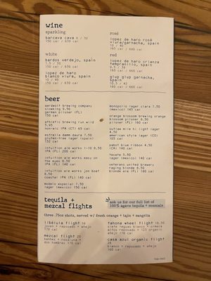 Menu photo 7 Bartaco Jacksonville, FL