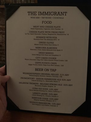 Menu photo 4 The Immigrant New York, NY Menu photo 4 The Immigrant New York, NY