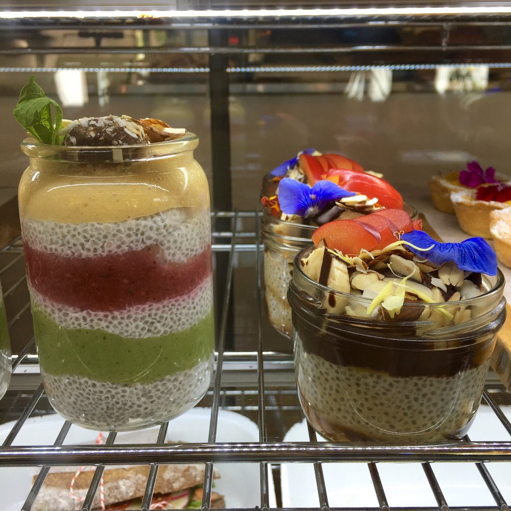 Beautiful parfaits with chia seeds Beautiful parfaits with chia seeds
