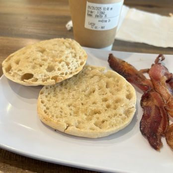 Chanticleer Cafe & Bakery - This is what I got when asking for a well toasted muffin. Maybe I need to start saying well browned? - Breakfast & Brunch Near Me - Cary, North Carolina