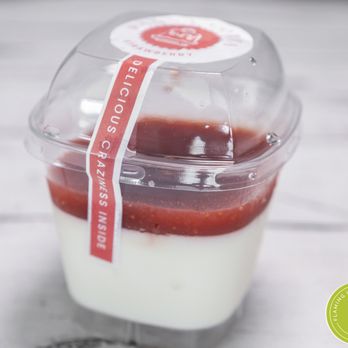 Flaming Iron - a cup of yogurt with a red ribbon - Asian Fusion Near Me - Suwanee, Georgia