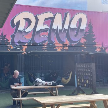 The Eddy - Mural above seating areas - Beer Gardens Near Me - Reno, Nevada The Eddy - Mural above seating areas - Beer Gardens Near Me - Reno, Nevada