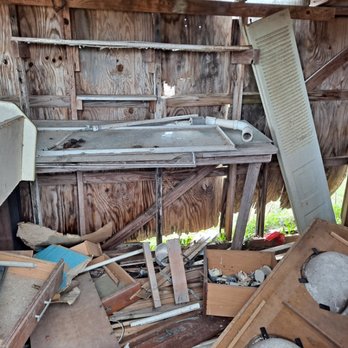 The Junk Underdog - Inside picture of shed before Demolition - Junk Removal & Hauling Near Me