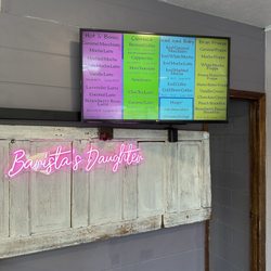 Barista’s Daughter - Menu