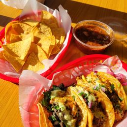 Chips & Salsa and Street Tacos (chicken, birria, steak) Chips & Salsa and Street Tacos (chicken, birria, steak)