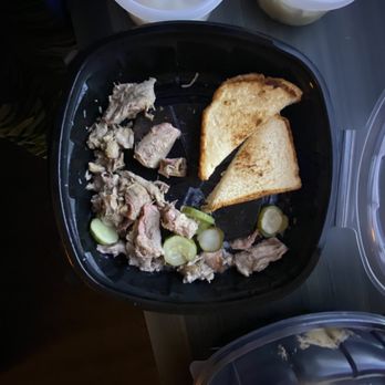 Secret Sauce - What is supposed to be a double portion of pulled pork. Can we say where is the meat? Just pathetic. - Barbeque Near Me Secret Sauce - What is supposed to be a double portion of pulled pork. Can we say where is the meat? Just pathetic. - Barbeque Near Me