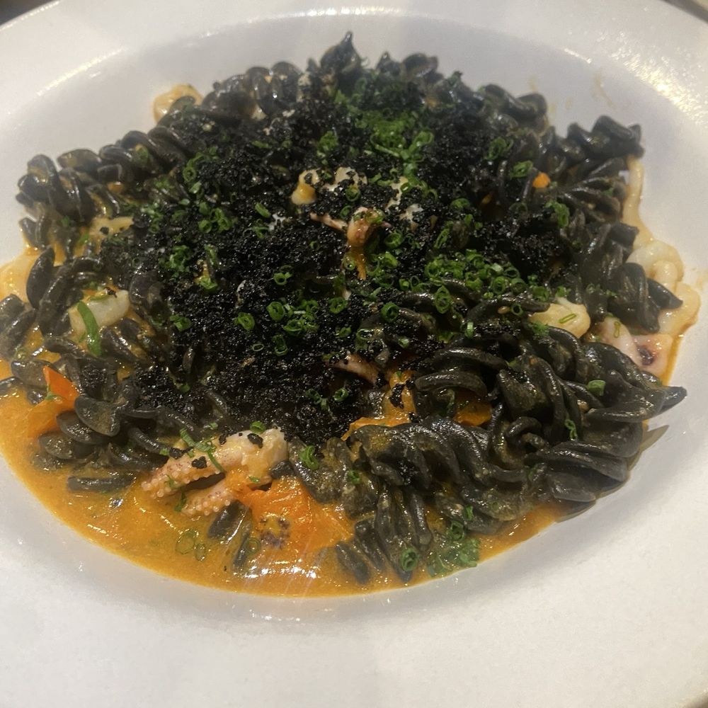 Chickadee - Squid Ink Fusilli - New American Near Me - Boston, Massachusetts Chickadee - Squid Ink Fusilli - New American Near Me - Boston, Massachusetts