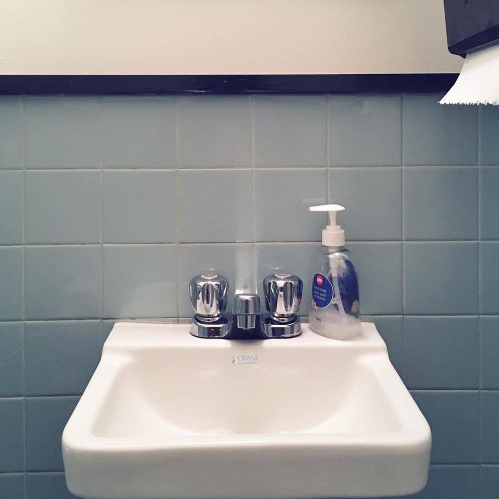 Chez Tousignant - Super cute and clean bathroom - Burgers Near Me - Montreal, Quebec