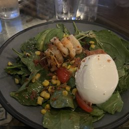 Burrata salad with shrimp added Burrata salad with shrimp added