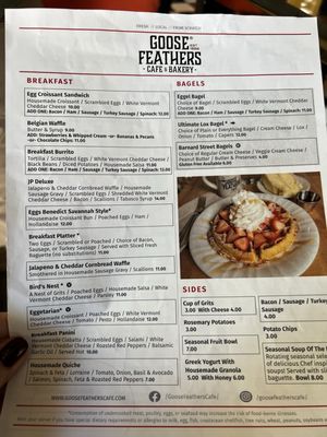 Menu photo 5 Goose Feathers Cafe & Bakery Savannah, GA